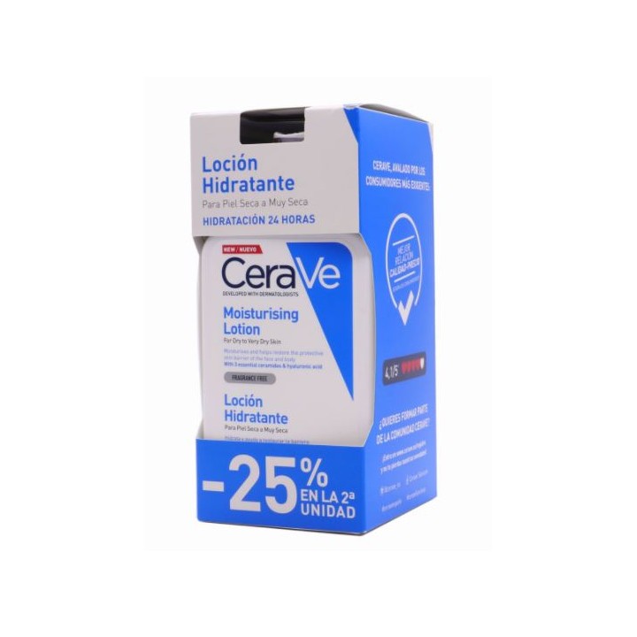 Cerave Loción Hidratante Corporal piel normal a seca - PACK 2 ENVASES DE 473ml