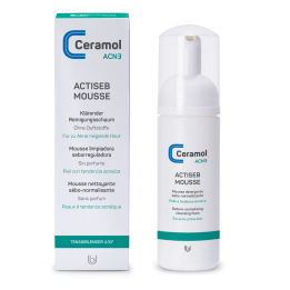 Ceramol ACN3 Actiseb Mousse - Limpiadora Facial Purificante para piel acneica sensible