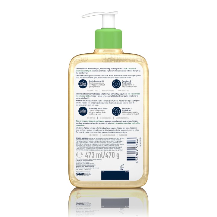 Comprar CeraVe Aceite Limpiador Espumoso Hidratante 473ml al mejor pre