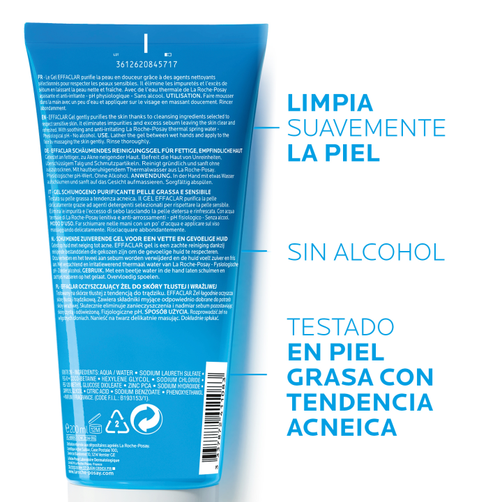 Comprar La Roche Posay Effaclar Gel Limpiador Purificante - 200 ml al