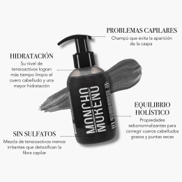 Comprar BATHMAN DETOX HAIR Moncho Moreno -  Champú de carbón activo 1L