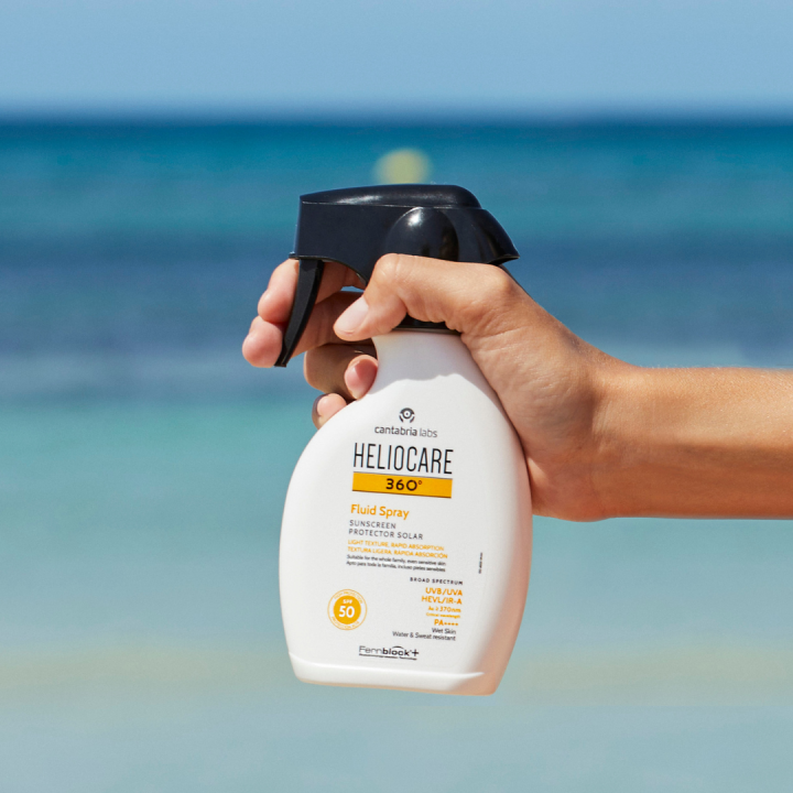 Heliocare 360º Fluid Spray SPF 50+ | Fotoprotector Corporal Rápido y Eficaz