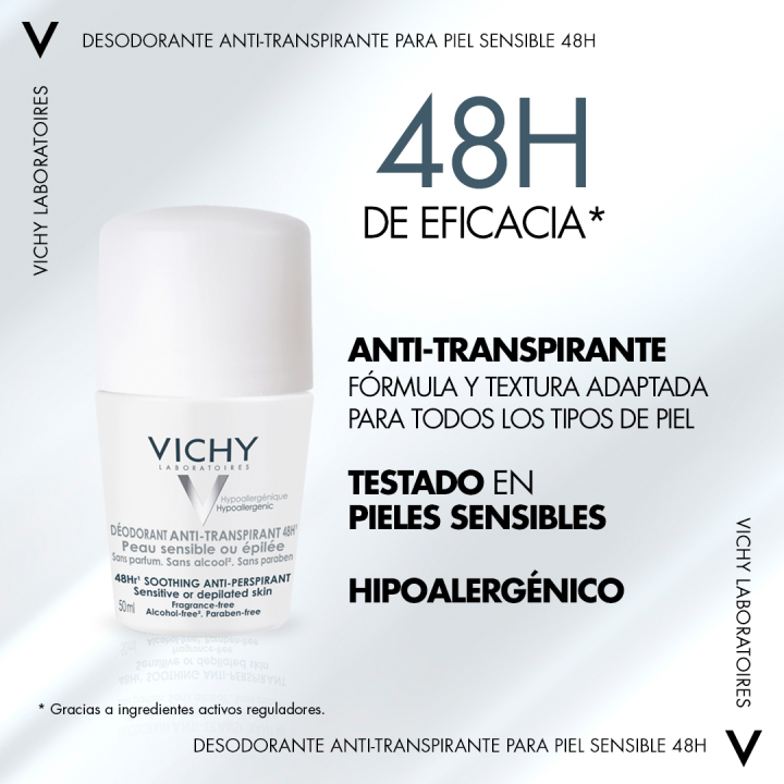 Comprar Vichy Desodorante Bola Reguladora Piel Sensible 48H - Protecci
