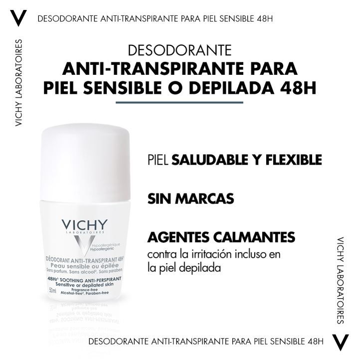Comprar Vichy Desodorante Bola Reguladora Piel Sensible 48H - Protecci