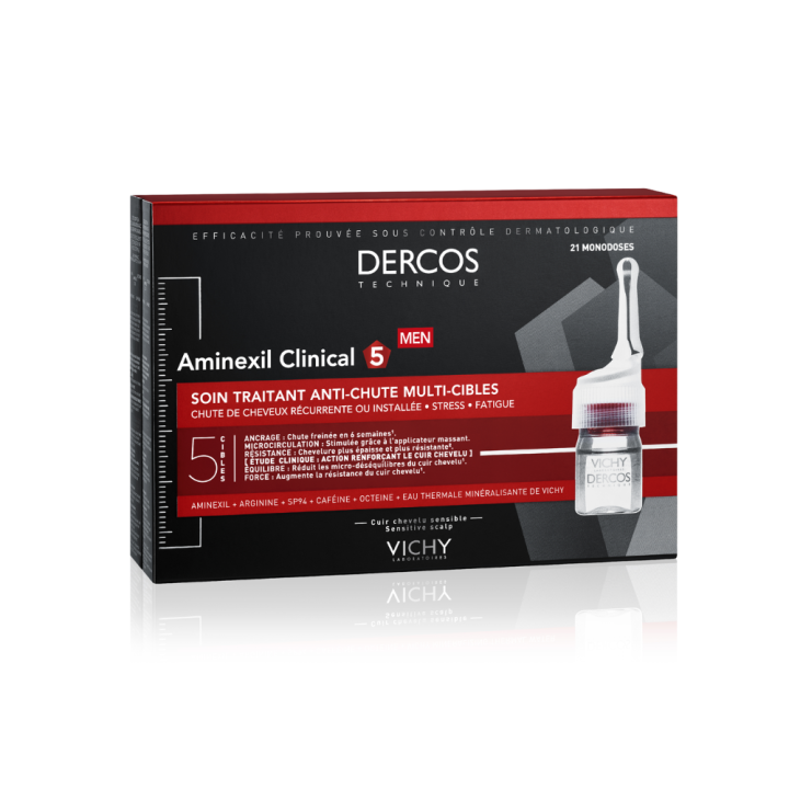 Comprar Vichy Dercos Technique Aminexil Clinical 5 Hombre (21 ampollas