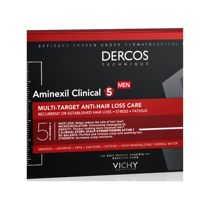 Comprar Vichy Dercos Technique Aminexil Clinical 5 Hombre (21 ampollas