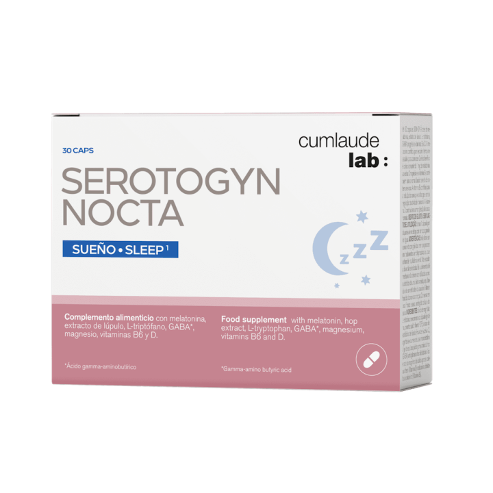 Serotogyn NOCTA Cumlaude Lab - con L-Triptófano y Melatonina para mejorar el descanso en la Menopausia