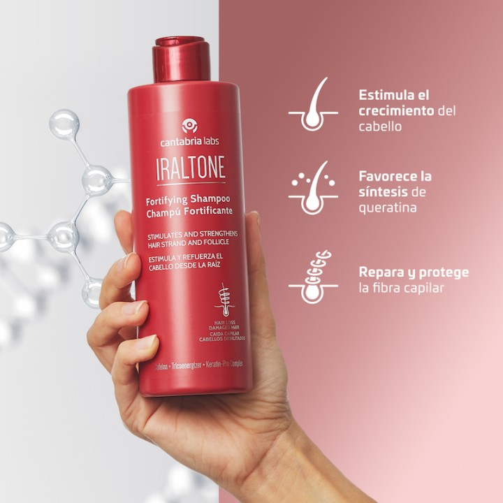Compra Iraltone Champú Fortificante 400ml - Cabello más fuerte y resistente | Farmacia Lisboa
