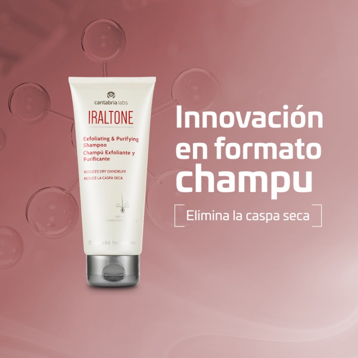 Iraltone Champú Exfoliante y Purificante 200ml - Elimina la caspa seca y purifica el cuero cabelludo | Farmacia Lisboa