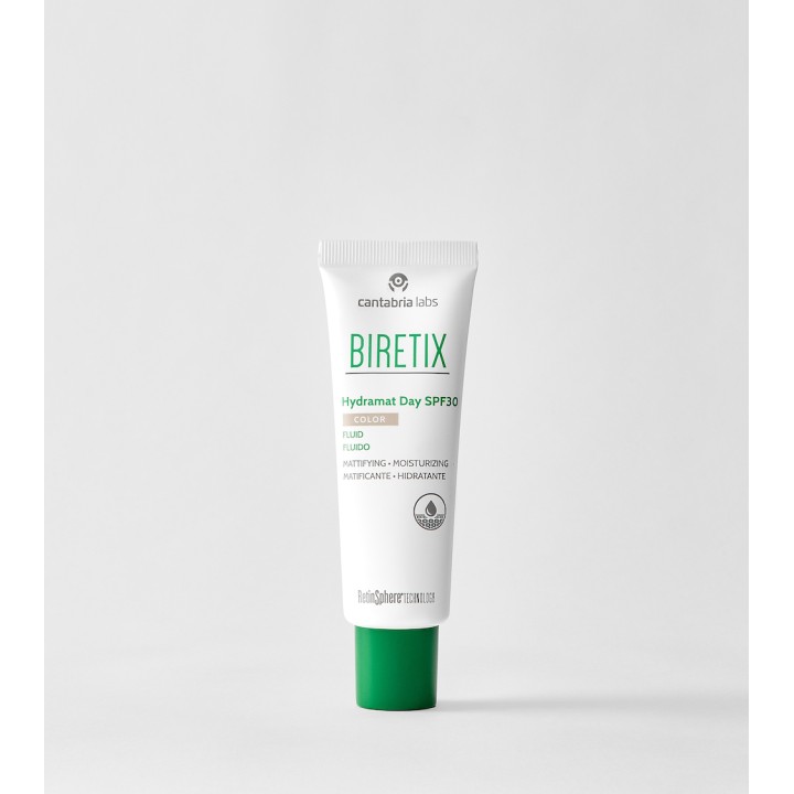 Biretix Hydramat Day SPF 30 Color - Fluido con Color para Piel Grasa | Farmacia Lisboa