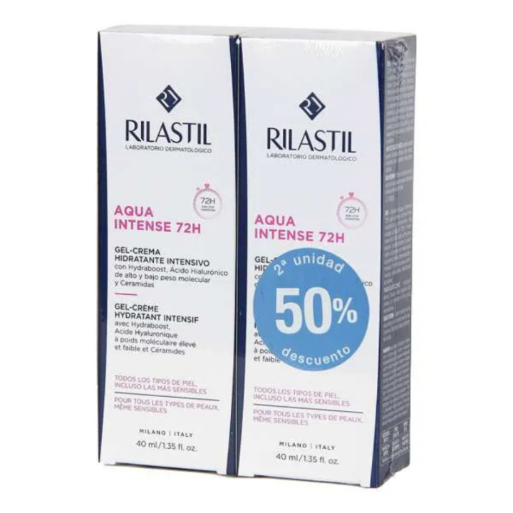 Pack Rilastil Aqua Intense 72h Duplo -50% 2ª unidad | Farmacia Lisboa