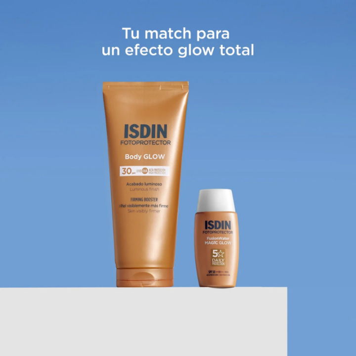 Protección solar con efecto glow Isdin Body Glow 200ml | Farmacia Lisboa