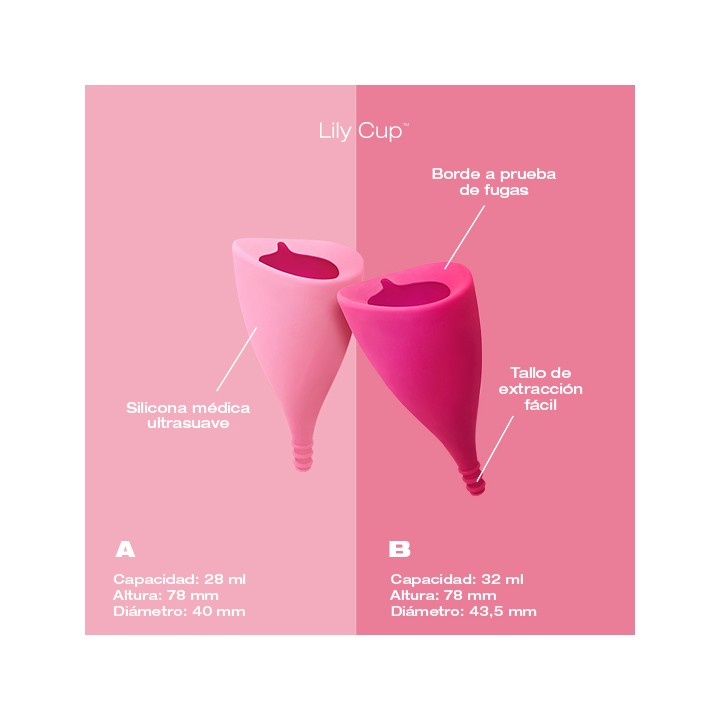 Lily Cup Talla A – Flujo abundante y cérvix alto | Farmacia Lisboa