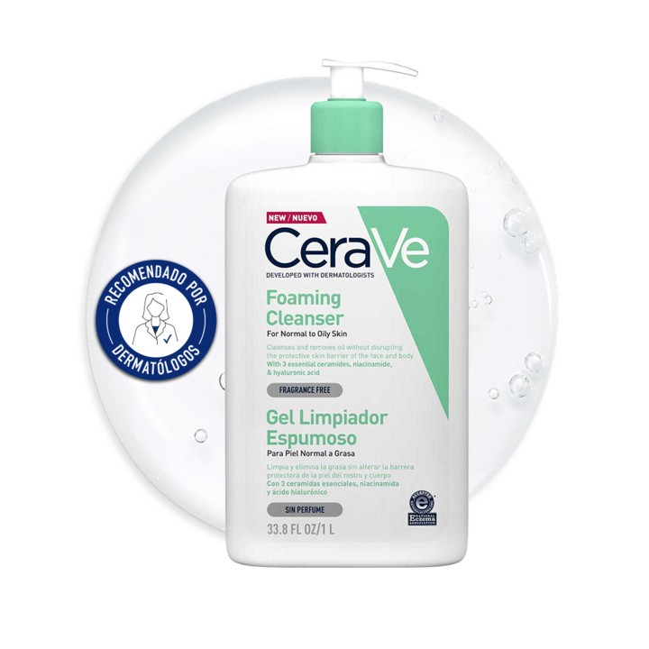 Comprar Cerave Gel limpiador espumoso 1L al mejor precio - Farmacia Li
