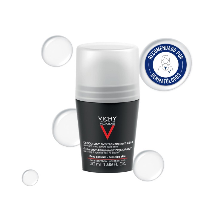 Comprar Vichy Homme Desodorante Bola Pieles Sensibles 48H - Desodorant
