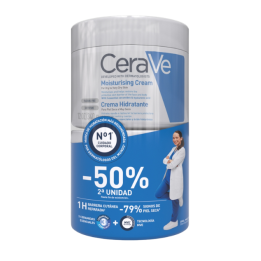 CeraVe Crema Hidratante Duplo 50% en segunda unidad para piel seca