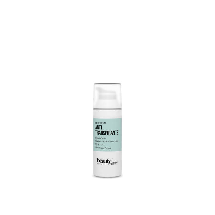 Beauty Deo Crema Antitranspirante 50ml | Eficacia 7 días | Con Semillas de Pomelo