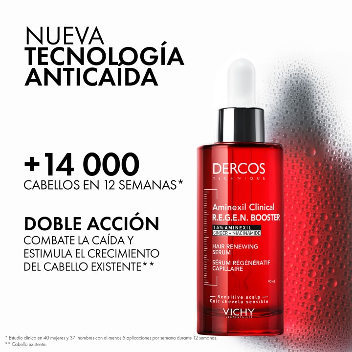 Vichy Dercos Aminexil Clinical R.E.G.E.N. Booster | Sérum anticaída y estimula crecimiento