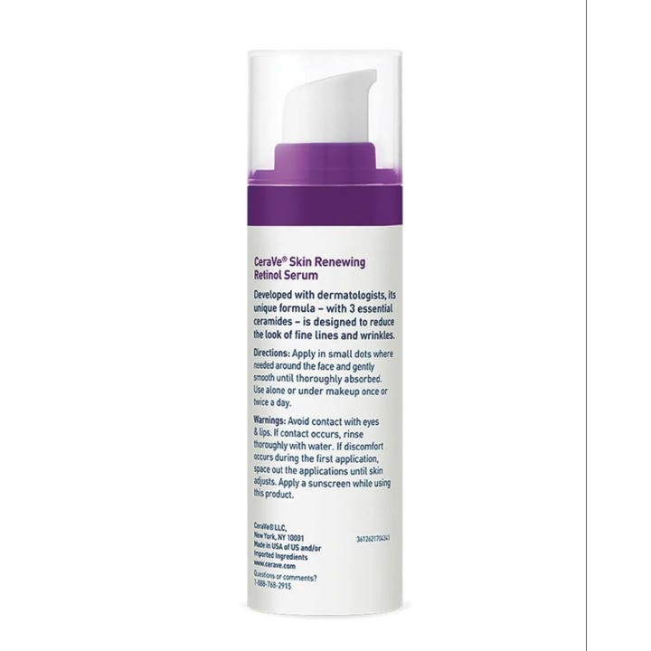 CeraVe Sérum de Retinol 30 ml – Retinol suave para mejorar textura y arrugas