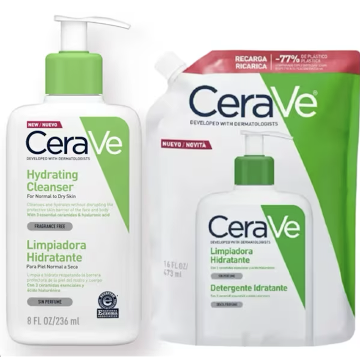Ceravé Limpiador Hidratante 473ml + 30% dto recarga |Farmacia Lisboa