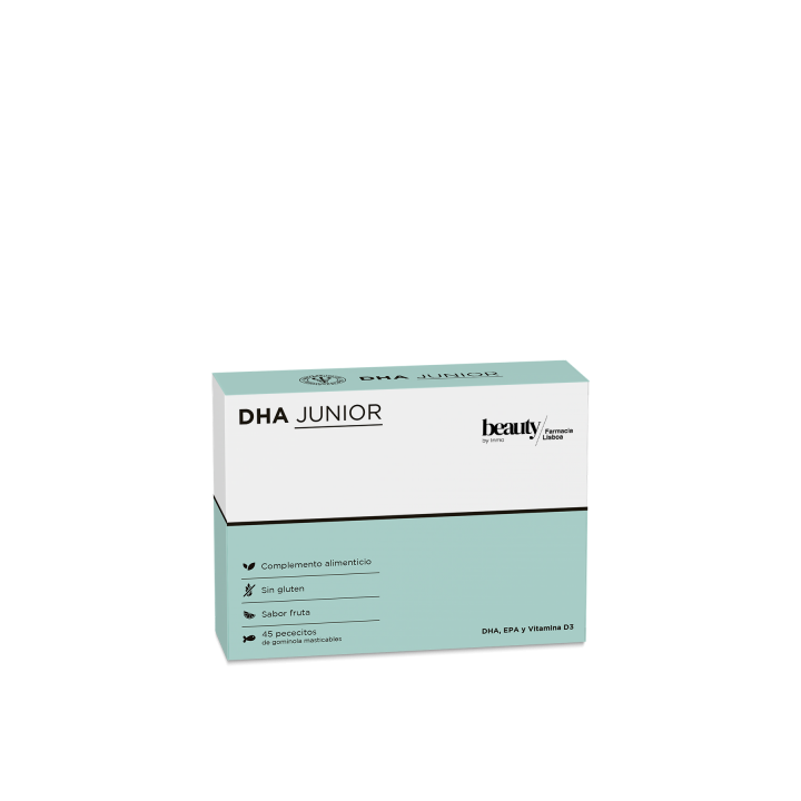 Beauty DHA Junior 45 Pececitos con Omega 3 y Vitamina D masticables para niños