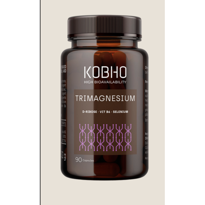 Trimagnesium Kobho Labs 90 cápsulas – Magnesio de alta biodisponibilidad para energía, descanso y función muscular