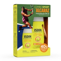 Pack ISDIN Sport by Alcaraz SPF 50 | Protección solar facial y corporal resistente al sudor