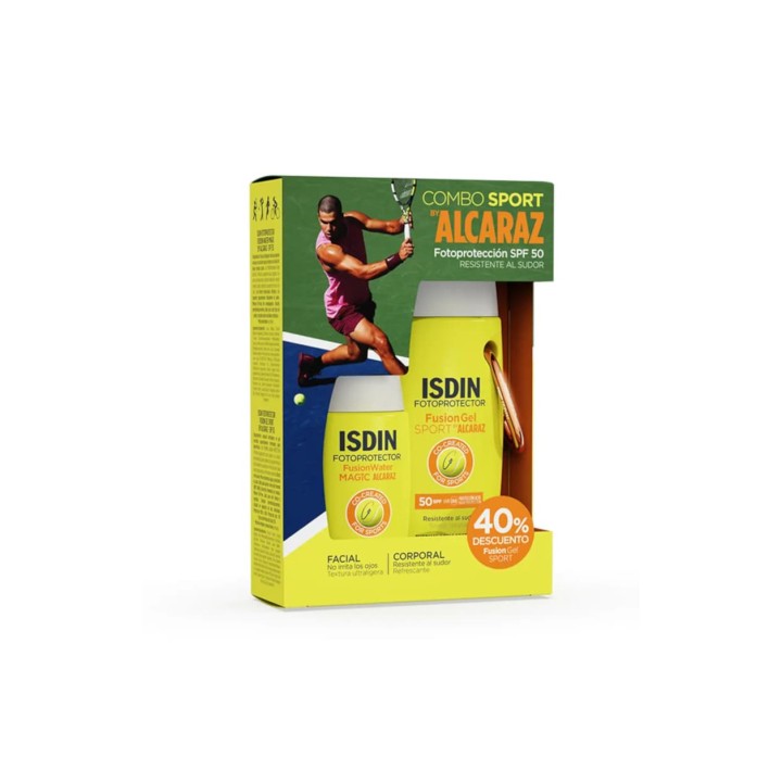 Pack ISDIN Sport by Alcaraz SPF 50 | Protección solar facial y corporal resistente al sudor