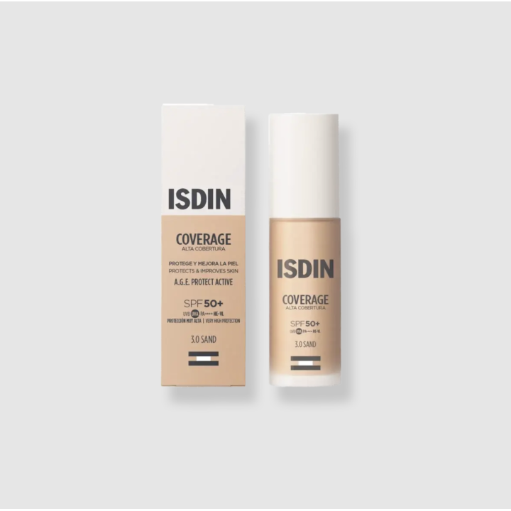 ISDIN Coverage SPF50+ 3.0 Sand | Maquillaje + Protección |Farmacia Lisboa