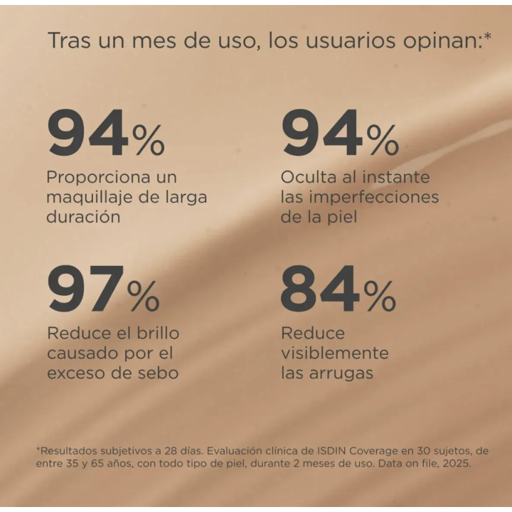 ISDIN Coverage SPF50+ 3.0 Sand | Maquillaje + Protección |Farmacia Lisboa