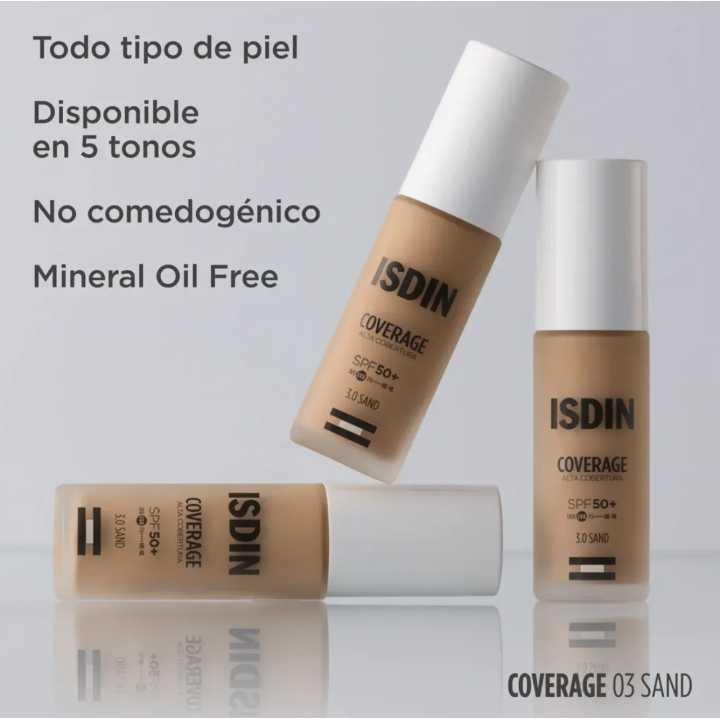 ISDIN Coverage SPF50+ 3.0 Sand | Maquillaje + Protección |Farmacia Lisboa
