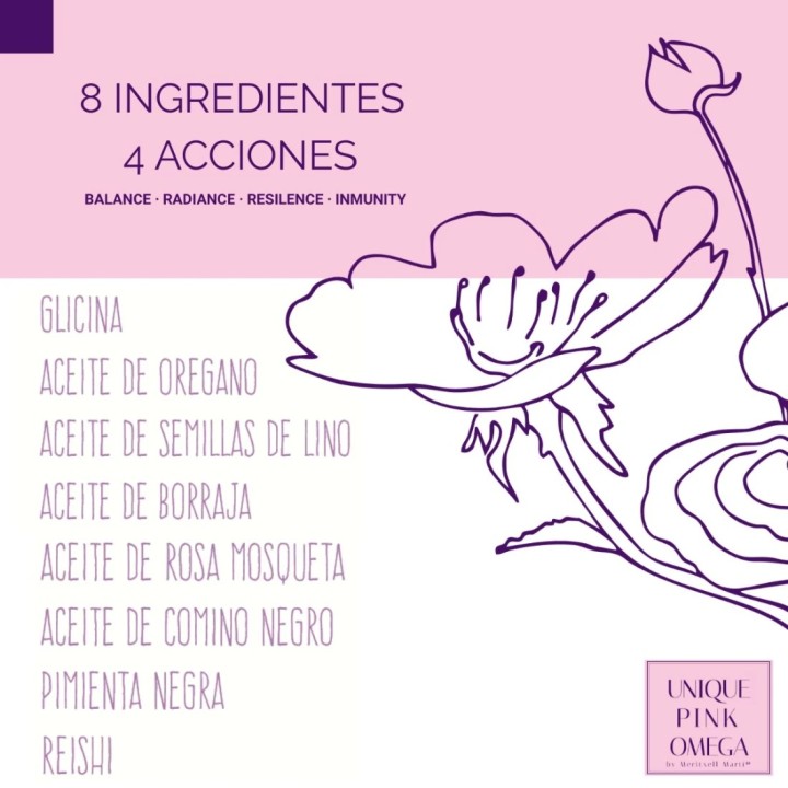 Unique Pink Omega 60 Cápsulas omega vegetal |Farmacia Lisboa