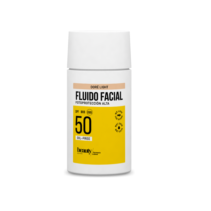 Unifarco Beauty Fluido Solar Facial Doré Light SPF 50+ con color Oil Free - 50ml TONO DORÉ LIGHT