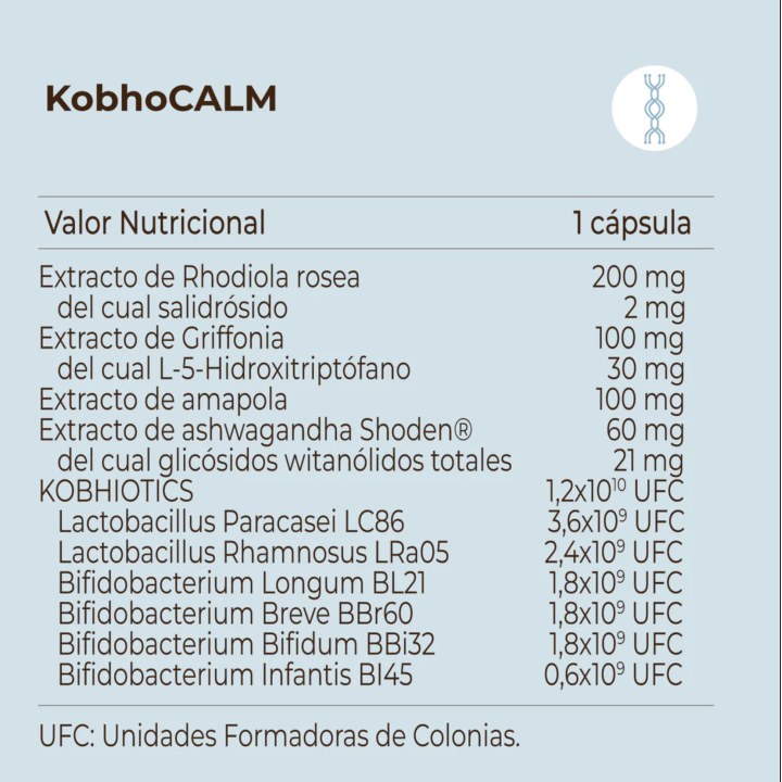 KobhoCALM 60 Cápsulas Antiestrés |Farmacia Lisboa
