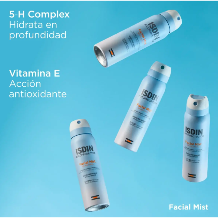ISDIN Facial Mist SPF 50+  Proteccion solar Sobre Maquillaje 100 ml |Farmacia Lisboa