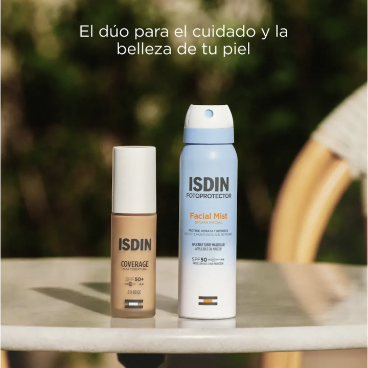 ISDIN Facial Mist SPF 50+  Proteccion solar Sobre Maquillaje 100 ml |Farmacia Lisboa