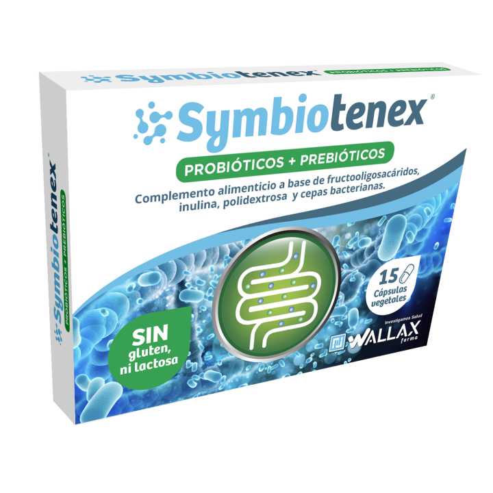 Symbiotenex 15 Cápsulas Wallax | Probióticos | Farmacia Lisboa