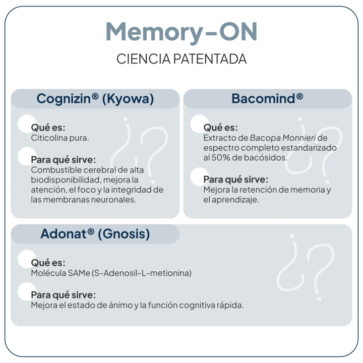 Comprar Memory-ON 60 Caps IVB - Impulsa la capacidad mental y reduce e