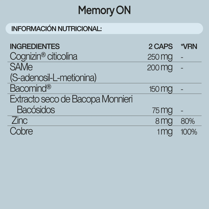 Comprar Memory-ON 60 Caps IVB - Impulsa la capacidad mental y reduce e