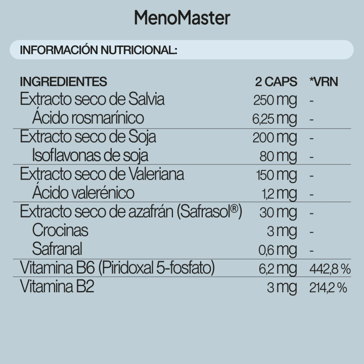 Comprar MenoMaster 60 Caps IVB - Alivia los sintomas de la peri y meno