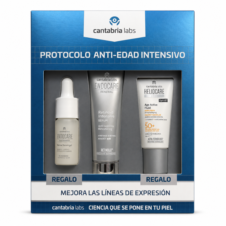 Pack Endocare Renewal Retinoid Intensive Serum 30ml con Serum Age Barrier Niacinal y Protector solar de Regalo
