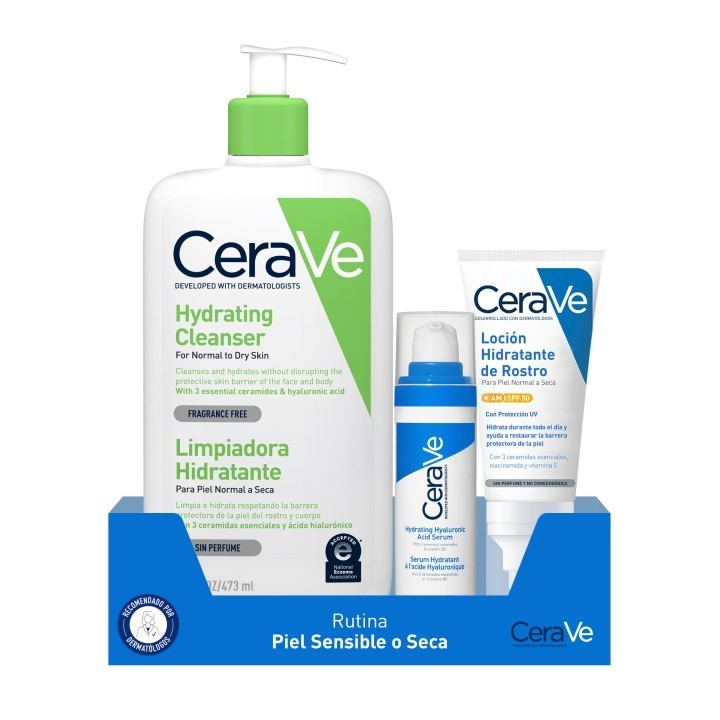 Pack Ceravé Rutina  para piel sensible o Seca |Farmacia Lisboa