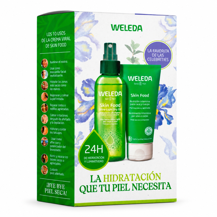 Pack Weleda Skin Food Aceite Seco + Crema Intensiva 25% dto