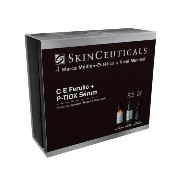 Cofre Skinceuticals CE Ferulic con P-TIOX con un 20% de descuento y H.A. Intensifier Multi-Glycan 15 ml de REGALO,