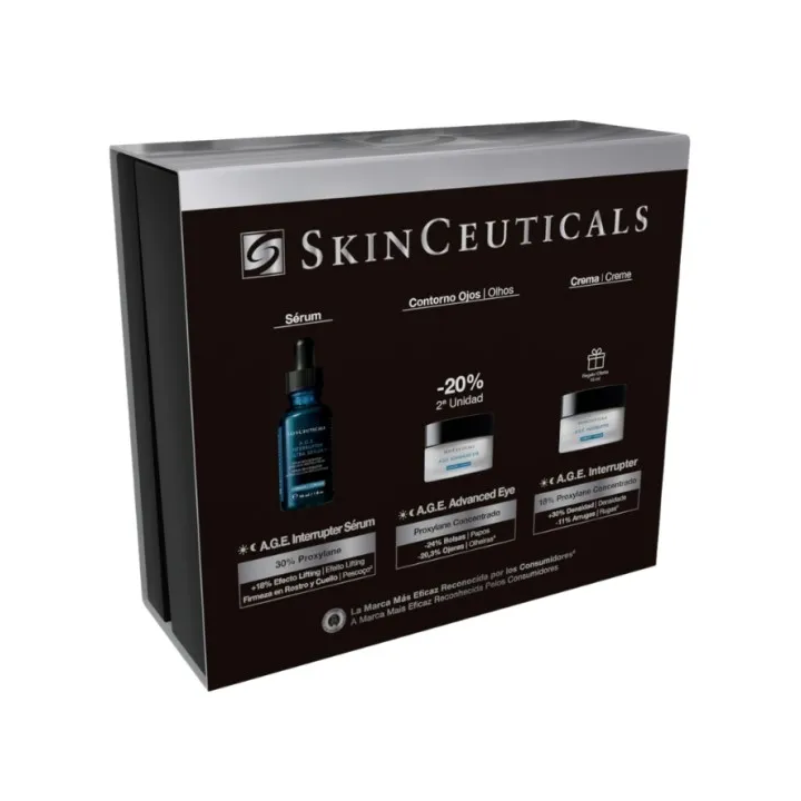 Cofre SkinCeuticals A.G.E. Interrupter Ultra Serum + Advanced Eye con Regalo