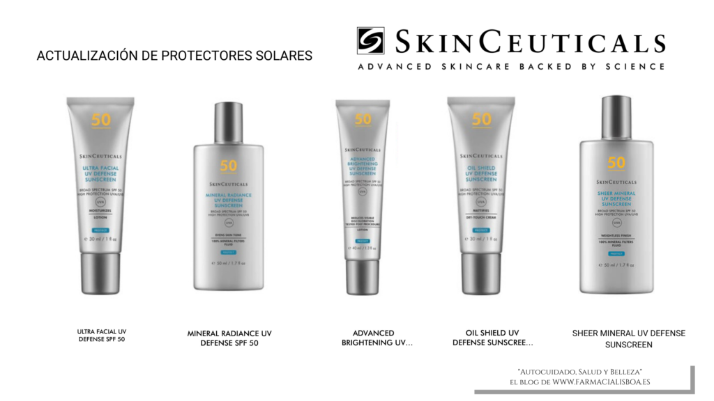 Actualización de protectores solares SkinCeuticals